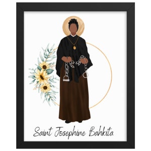 Saint Josephine Bakhita Art Print: Catholic Home Decor (Digital Download)