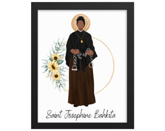 Saint Josephine Bakhita Art Print: Catholic Home Decor (Digital Download)