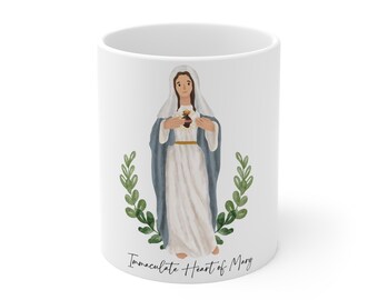 Immaculate Heart of Mary Coffee Mug: Catholic Gift