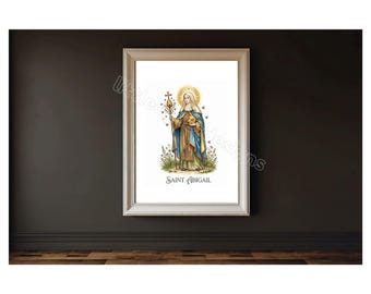 Saint Abigail, Catholic Saint Print