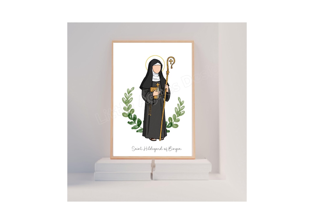 Saint Hildegard of Bingen, Catholic Saint Print - Etsy