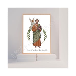 Saint Matthew, Catholic Saint Print