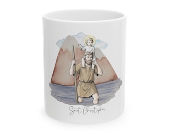 Saint Christopher, Catholic Saint Mug