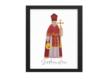 Saint Ambrose, Catholic Digital Download Print