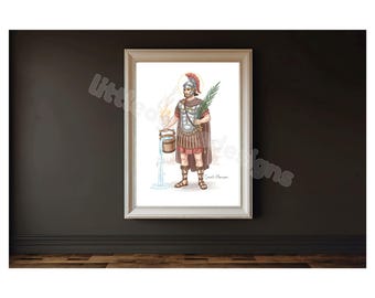 Saint Florian, Catholic Saint Print