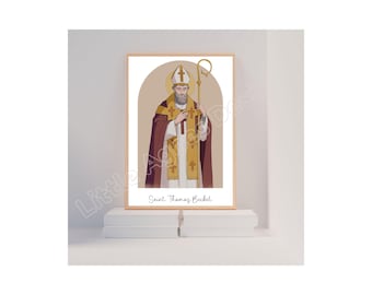 Saint Thomas Becket, Catholic Saint Print