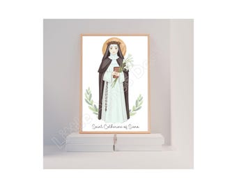 Saint Catherine of Siena, Catholic Saint Print