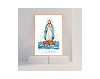 Our Lady Stella Maris, Catholic Saint Print