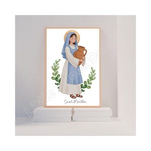 Saint Martha, Catholic Saint Prints