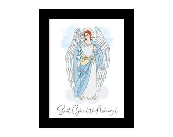 Saint Gabriel the Archangel - Catholic Saint Art Print