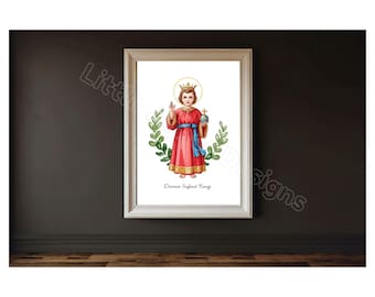 Divine Infant King, Catholic Saint Print
