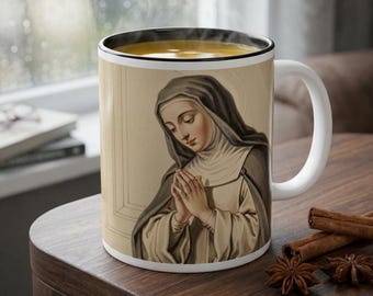 Saint Colette Catholic Art  Mug, Catholic Gifts