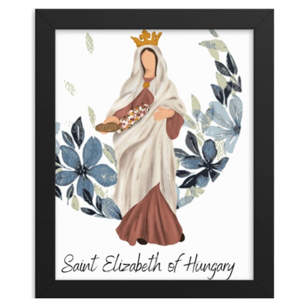 Saint Elizabeth of Hungary, DOWNLOADABLE PRINT, Catholic printable wall art, Catholic home decor, Catholic art, Digital art print