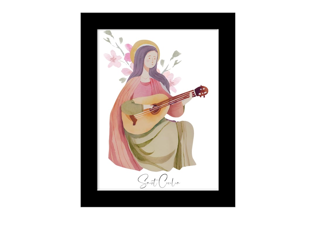 Saint Cecilia Art Print: Patron Saint of Music (digital Download) - Etsy