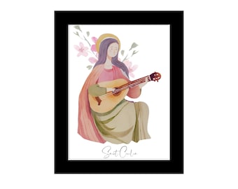 Saint Cecilia Art Print: Patron Saint of Music (Digital Download)