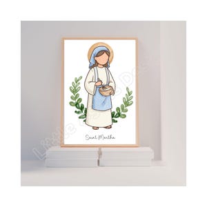 Saint Martha, Catholic Saint Print