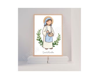Saint Martha, Catholic Saint Print