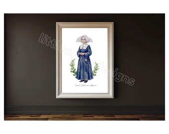 Saint Catherine Laboure, Catholic Saint Print