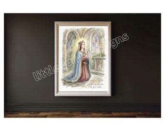 Saint Clotilde, Catholic Saint Print