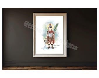 Saint Florian, Catholic Saint Print