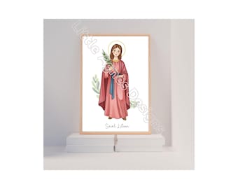 Saint Lilian, Catholic Saint Print