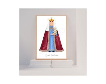 Saint Adelaide, Catholic Saint Prints
