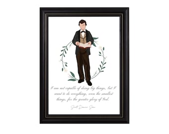Saint Dominic Savio Catholic Art Print: Home Decor (Digital Download)