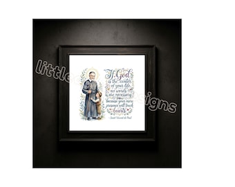 Saint Vincent de Paul, Catholic Saint Print