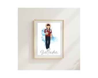 Saint Carlo Acutis Catholic Art Print (Digital Download)
