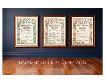 Catholic Baptismal Certificate Template, Catholic Templates