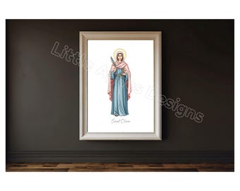 Saint Olivia, Catholic Saint Print
