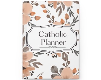 Floral Catholic Journal: Matte Hardcover Notebook