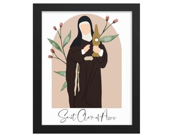 Saint Clare of Assisi Print: Catholic Home Decor (Downloadable)