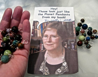 Winterfair assortment - planet pendants - stone - sterling silver - Vorkosigan - Barrayarran - Lois McMaster Bujold - Barrayar