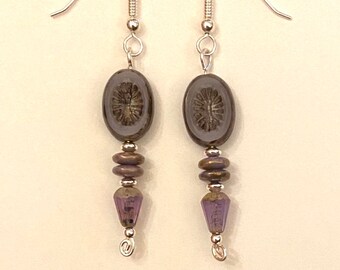 Future Keepers of the Beacons - earrings - glass - sterling silver