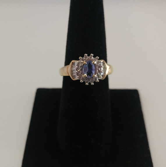 10k Tanzanite and Diamond Ring