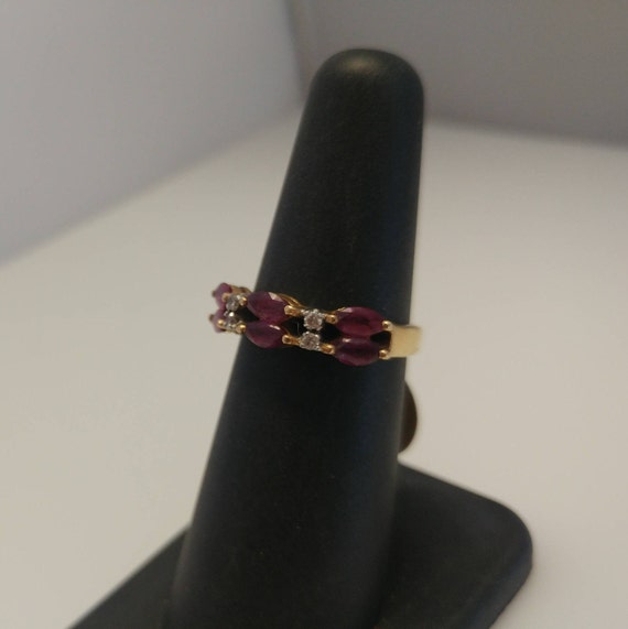 14k Ruby and Diamond Ring - image 3