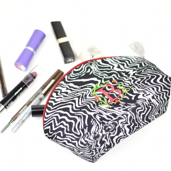 TROUSSE À MAQUILLAGE PERSONNALISÉE en tissu Trousse à crayons avec broderie Le sachet femme porte tout