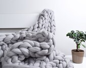 Chunky knit blanket, Giant blanket, Arm knit blanket, Chunky knits, Chunky knit throw, Merino wool blanket, Chunky blanket, Home decor
