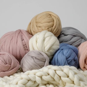 Chunky Merino Wool Yarn: Giant Knit Blanket, Arm Knitting