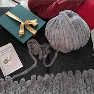 Superdickes Chenillegarn: Riesiges Plüschgarn zum Armstricken, 2 Pfund Bild 5