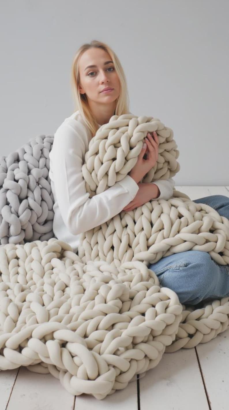 Couverture lestée en coton épais, soulagement de l'anxiété, cadeau douillet personnalisé image 17