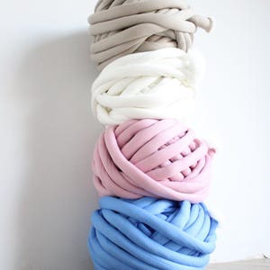 Chunky yarn Arm knitting yarn Chunky cotton Washable Tube yarn 32 yd Giant yarn Super bulky yarn Big yarn Sock yarn Super Jumbo