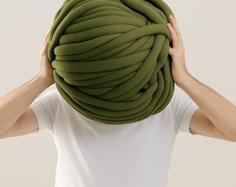 Chunky Cotton Tube Yarn: Super Bulky, Washable, Arm Knitting (32 yd)