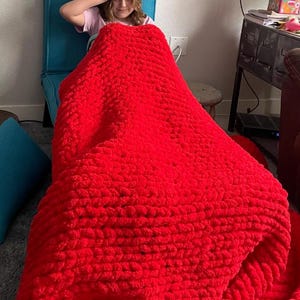 Superdickes Chenillegarn: Riesiges Plüschgarn zum Armstricken, 2 Pfund Bild 3