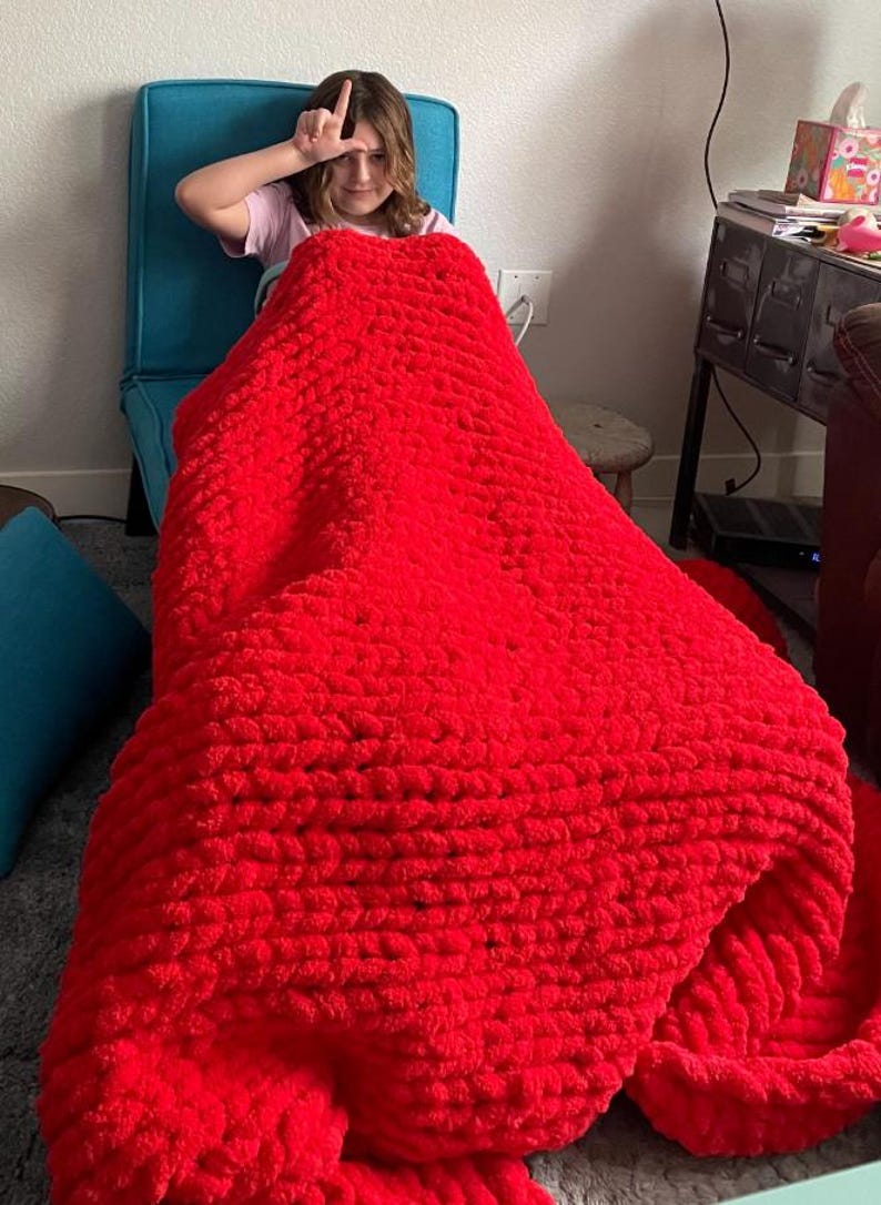 Superdickes Chenillegarn: Riesiges Plüschgarn zum Armstricken, 2 Pfund Bild 3