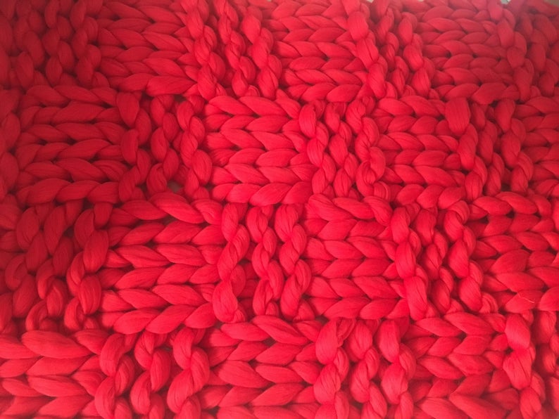 Chunky Knit Blanket Chunky Blanket Merino Wool Giant Knit Etsy