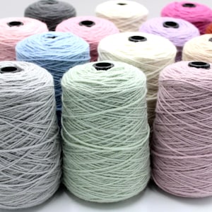 New Zealand Wool Tufting Yarn: Rug Making, Punch Needle, Weaving - 500g Cone