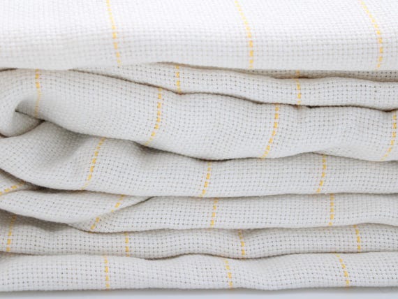 Tufting Cloth: Rug Canvas with Yellow Guidelines - 35% Cotton