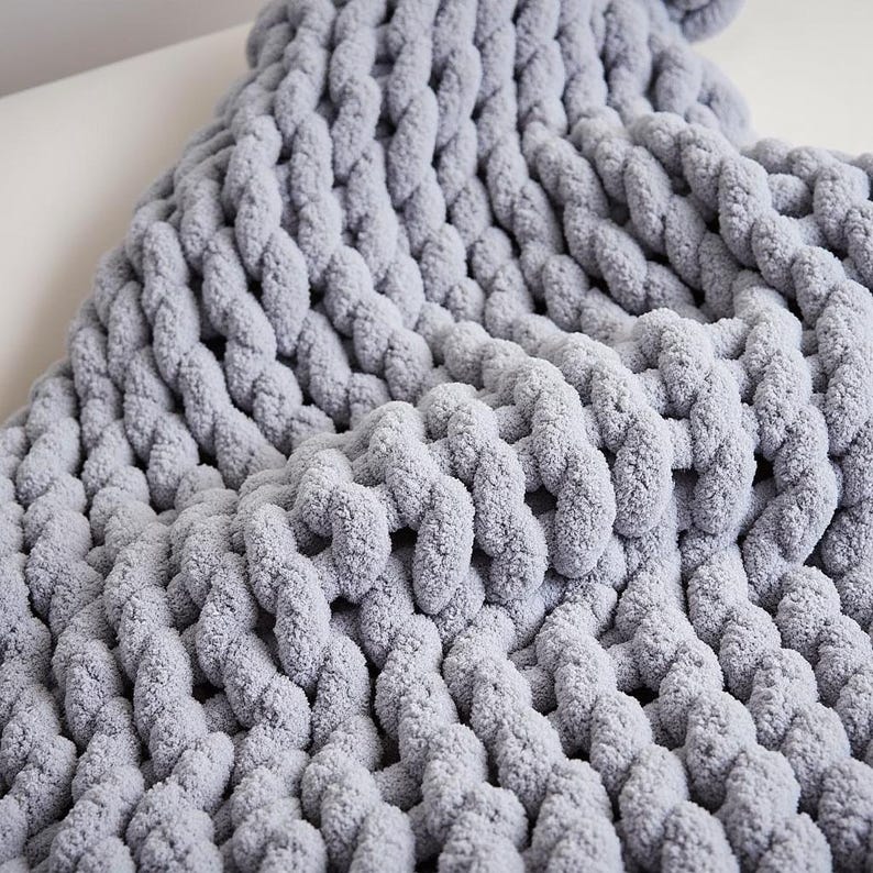 Superdickes Chenillegarn: Riesiges Plüschgarn zum Armstricken, 2 Pfund Bild 9